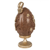 Ou decorativ Paste polirasina maro aurie 10x9x21 cm