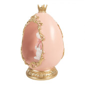 Decoratiune Paste Iepuras polirasina multicolora 13x10x20 cm