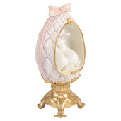 Decoratiune Paste Iepuras polirasina multicolora 17x12x31 cm