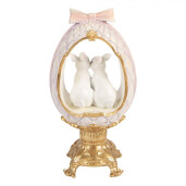 Decoratiune Paste Iepuras polirasina multicolora 17x12x31 cm