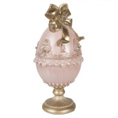 Ou decorativ Paste polirasina roz aurie Ø 15x31 cm