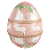 Ou decorativ Paste polirasina multicolora Ø 38x46 cm