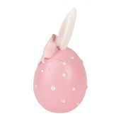 Ou decorativ Paste polirasina roz Ø 6x12 cm