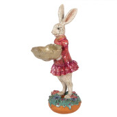 Figurina Iepurasi polirasina multicolora 11x14x30 cm