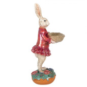 Figurina Iepurasi polirasina multicolora 11x14x30 cm