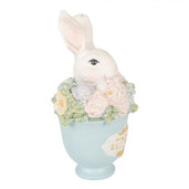 Decoratiune Paste Iepuras polirasina multicolora 11x9x16 cm