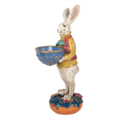 Figurina Iepuras polirasina multicolora 12x10x28 cm