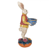 Figurina Iepuras polirasina multicolora 12x10x28 cm