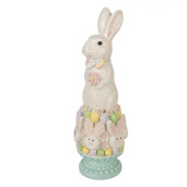 Figurina Iepurasi polirasina multicolora 12x11x34 cm