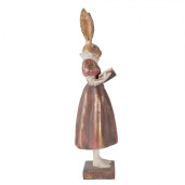 Figurina Iepuras Paste Girl polirasina multicolora 13x12x47 cm