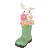 Decoratiune Paste Iepuras polirasina multicolora 13x8x20 cm