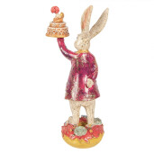 Figurina Iepurasi polirasina multicolora 14x10x30 cm