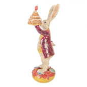 Figurina Iepurasi polirasina multicolora 14x10x30 cm