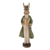 Figurina Iepuras Paste polirasina multicolora 17x12x48 cm