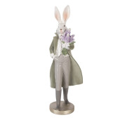Figurina Iepuras Paste Baiat polirasina multicolora 17x15x53 cm