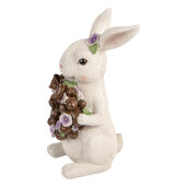 Figurina Iepuras Paste polirasina multicolora 17x16x30 cm