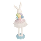 Figurina Iepuras Paste polirasina multicolora 18x17x54 cm