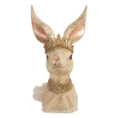 Figurina Iepuras Paste polirasina multicolora 19x16x29 cm