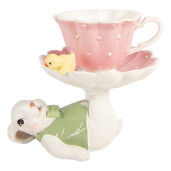 Decoratiune Paste Iepuras polirasina multicolora 20x14x17 cm