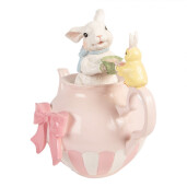 Decoratiune Paste Iepuras polirasina multicolora 20x14x20 cm