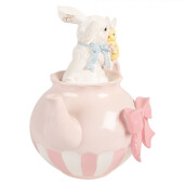 Decoratiune Paste Iepuras polirasina multicolora 20x14x20 cm