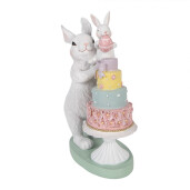 Figurina Iepurasi Paste polirasina multicolora 21x10x27 cm 