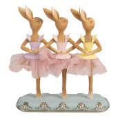 Figurina Iepurasi Paste Fetite polirasina multicolora 23x8x25 cm