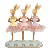 Figurina Iepurasi Paste Fetite polirasina multicolora 23x8x25 cm
