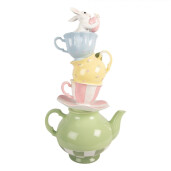 Figurina Iepuras Paste polirasina multicolora 25x19x45 cm