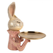 Figurina Iepuras Paste polirasina multicolora 27x24x30 cm