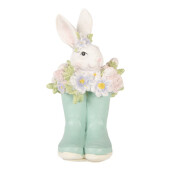 Decoratiune Paste Iepuras polirasina multicolora 9x9x15 cm
