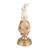 Decoratiune Iepuras Paste polirasina multicolora Ø 10x26 cm