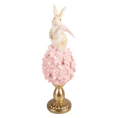 Decoratiune Paste Iepuras polirasina multicolora Ø 11x32 cm