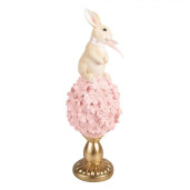 Decoratiune Paste Iepuras polirasina multicolora Ø 11x32 cm