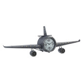 Ceas de perete metal gri model Avion 143 cm x 20 cm x 46 h