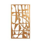 Decoratiune din metal auriu pentru perete Zaira 60 cm x 2 cm x 110 h