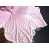 Craciunita artificiala roz cu sclipici argintiu 28 cm