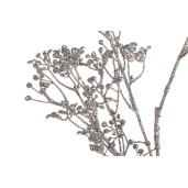 Floare artificiala cu sclipici argintiu Nertera 68 cm