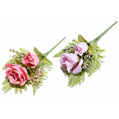 Set 2 flori artificiale Trandafiri si Feriga 35 cm