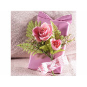 Set 2 flori artificiale Trandafiri si Feriga 35 cm