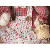 Figurina Iepuras Paste Girl textil 16 cm x 32 h