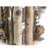 Gardulet decorativ de mesteacăn cu conuri de pin 100x18 cm