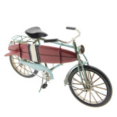 Macheta bicicleta cu placa surf retro metal 29x15x9 cm