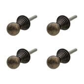 Set 4 butoni mobilier din fier maro cu patina aramie 2x3 cm