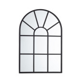 Oglinda de perete cu rama din fier negru Reflix 58x3x87 cm