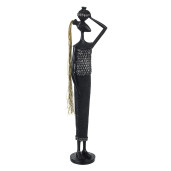 Statueta polirasina neagra Zulu 14 cm x 10 cm x 61 h