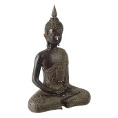 Statueta polirasina neagra Buddha 23 cm x 13 cm x 34 h