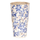 Vaza ceramica alb albastru vintage model floral Ø 17 cm x 30 cm