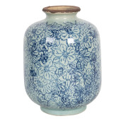 Vaza pentru flori ceramica albastra Ø 10 cm x 15 cm h