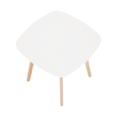 Masa dining MDF alb lemn natur 80x80x74 cm